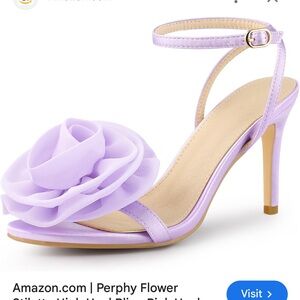 New rose Elegant Lavender Women's strap Stiletto Heels size 8
